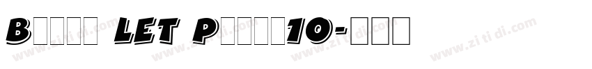 Bronx LET Plain10字体转换